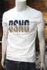 Diseño de impresión de letras Camisetas para hombres 2022 Verano Nuevo Simple Popular Joven Manga corta Logotipo de la marca Camisetas delgadas con cuello redondo Negro Blanco M-4XL