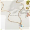 Colares pendentes pingentes jóias de jóias de ouro colar de peito de ouro azul mal para mulheres entrega 2021 lcbqp