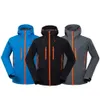 Men Outdoor Camping Waterproof Jackets Wear For Man Soft Shell Stand Neck Climbing Hooded Windbreaker Sports Coats 1652