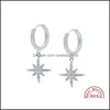 Hoop Hie Orecchini Gioielli Canner 925 Sterling Sier Ciondola Rivetto Fiocco di neve Hies Per le donne Boucle Oreille Femme Moda Drop Delivery 2021 X