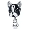 New 925 Sterling Silver Loose Beads Pet Dog Skull Pendant Beaded Charms Girls Original Fit Pandora Bracelet Charm Accessories DIY Women Gift Jewelry