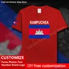 Cambodge KAMPUCHEA coton t-shirt personnalisé Jersey Fans bricolage nom numéro marque High Street mode Hip Hop lâche décontracté t-shirt 220616