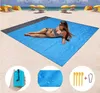 2x2.1m Portable pocket camping picnic blanket folding waterproof beach mat outdoor trip camp tent sleeping mat Park Grass playing oxford fabric moisture-proof pad