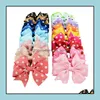 Ribbon Bow Dot Girl Hairpins Colorf Children Clip Clip Boutique Girls Bows Cie Kid Hairs Accessori 20 Colori Fascibile Cute Headban