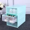 Clothing & Wardrobe Storage Plastic Shoe Boxes Foldable Clear Shoes Box Thickened Drawer Case Stackable Organizer Shoebox RackClothing