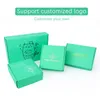 5 pz 10 pz regalo verde 3 strati cartone ondulato per il trasporto di imballaggi supporta dimensioni personalizzate e stampato 220706