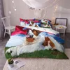 Beddengoed sets 3D set Zwitserland San Bernard Print Dekbed overleven Levensachtige beddenkoffers met kussensloopbed Home Textilesbedding