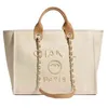 Designer Evening Påsar Luxury Tote Handbag Pearl Letter CC Brandch Women Canvas Bag Label Ryggsäck Kvinnor Beach Handväskor Purse Ladies Chain Ryggsäckar 5ESJ