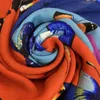 Écharpe longue femme châle bonne qualité 100% laine matière pinte motif papillon taille 180cm - 65cm