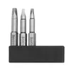 Hand Tools Broppe 3pcs Set 50mm Electric Driver Bits Screwdriver Drill Bit S1 S2 S3 1/4 Inch Hex Shank Magnetic Square HeadHand