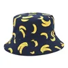 Nouvelle mode unisexe seau chapeaux été double face porter fruits impression femmes casquette en plein air chapeau de soleil hommes classique Panama298u6094094
