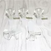 2pcs smoking accessories 14mm bowl and 18mm glass bowls Male Joint Handle Slide bowl piece For Bongs water pipes