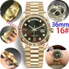 montre de luxe pour femme Waterproo iced Watch 36mm Mécanique automatique Inoxydable Président Noble ruby Mens Montres Classique long diamant Montres-bracelets