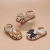 Baby Girl Boutique The Maddler Shoes Flower Pattern Butterfly-Knot Knot Shoes Girls Sandals Sparky Princess Kids обувь F04292 G220523