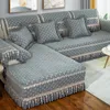 Stol täcker hela uppsättningen lyx soffa Royal Blue Chenille -uppsättningar mysiga mjuka handdukslipcover Cushion ryggstödkombinationssats A1CHAIR