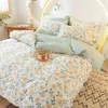 100% Cotton Bedding Set Duvet Cover Pillowcases Breathable Skin-friendly Freshing Floral Style 16 Sizes