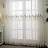 Vorhangvorhänge, moderne Stickerei, Tüllvorhänge für Wohnzimmer, dekorative Fensterbehandlung, transparente Küche, Schlafzimmer, Stoffvorhang