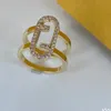 Luxe Ontwerpers heren Ring Vrouwen Sieraden Diamant Goud Liefde Ringen Engagements Voor Vrouwen Letter F Merk La Bague Anelli