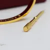 Fashion High Quality Screwdriver 4 Diamond Bracelet Love Bangle Yellow Gold Famous Brand Designer Lover Gifts Classic Design Trendy Bangle Size 16 17 18 19cm