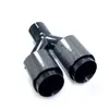 Remus 1PCS Car Modification Universal Muffler Dual Glossy Black Automobile Mufflerカーボンファイバー排気チップ