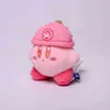 10CM KAWAII Kirby Anime dessin animé Série Kirby Ingénieur doux Mignon en peluche guajian suspendus goutte Ornements Bébé Garçon fille Cadeau G220419