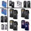 Kevin Durant Ben Simmons Jersey de baloncesto Kyrie Irving 7 10 11 Jerseys Black Black Black Logotipos de alta calidad