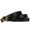 Mens and women Designer Belts high end luxury belt for women Women's Thin f Brand Round Smooth Buckle Head Layer American and Europe Style