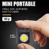 Utomhusbelysning Super Bright Mini Ficklight Camping Light Cob Keychain Arbetsljus laddningsbar strålkastare med stark magnet IP64 Vattentät