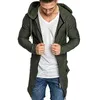 Men's Hoodies & Sweatshirts Hooded Zip Up Sweatshirt Men Hoodie Zipper Splicing Solid Trench Coat Jacket Cardigan Long Sleeve Outwear Blouse