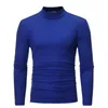 Jodimitty Winter Warm Half High Collar Fashion Thermal Underwear Men Mock Neck Basic Tshirt Blouse Pullover Long Sleeve Top 220813