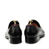 EUR46 Pointed Toe Black / Coffee Mens Wedding Shoes äkta läder loafers manliga klänningsskor