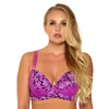 Roupa interior feminina sutiã bralette peito grande push up sexy renda e impressão alta lingerie 3/4 copo plus size D-DD-DDD-E-F-G 32 - 220519