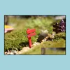 Partihandel mini staket staket fairy trädgård miniatyrer gnome moss terrariums skrivbordsflaskharts hantverk dekoration för hemdropp leverans 202