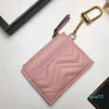 Unisex Designer Key Pouch Fashion Cow Leather Turnes Mini Wallets Coin Credit Card Holder 5 kleuren