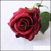 Artificial Flower Rose Faux Floral Greenery Wedding Bouquet Home Office Party Decoration Drop Delivery Accents Decor Garden