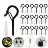 Crochets rails 20pcs Q-Hanger Wall Armort Plafond Vis pour suspension de corde de Noël Lumières Fairy Lights Plant Wind Chimes LanternShooks