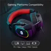 Cuffie Auricolari Redragon H510 Zeus X Cuffia da gioco cablata Illuminazione RGB Suono surround 7.1 Piattaforme multiple Cuffie funziona per PC PS4H