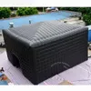 Black Inflatable Cube Tent Large Inflatable Party Tent Nightclub Disco Marquee Booth Studio For Outdoor Wedding