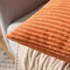 Supersoft Corduroy Kussenhoes Massief Gestreept Throw Covers Decoratieve Kussensloop voor Slaapbank Woonkamer Decoratie