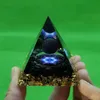 5 سم orgonite الهرم ديكور الطاقة مولد الطاقة الشفاء الكرة الكريستال reiki شقرا حماية التأمل التماثيل التماثيل راتنج المنزل مصنوعة يدويا