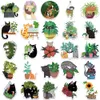 50 pezzi Adesivi per gatti carini Spring gatti e piante adesivi impermeabili per tazza d'acqua decorativa Telefono Casella bagaglio laptop iPad Kids5961095