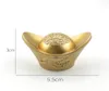 Chinesischer Goldbarren Feng Shui vergoldeter Kunststoff Reichtum Glück Geld Stein Home Office Dekor Ornament Pirat Schatzsuche Requisiten