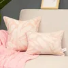 Coussin/oreiller décoratif style nordique housse de coussin polyester arc rose oreillers décoratifs pour canapé salon décor à la maison 45x45cm taies d'oreiller