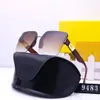 Top luxe lunettes de soleil lentilles Designer femmes hommes lunettes Premium femmes monture de lunettes Vintage lunettes de soleil en métal avec étui 9483