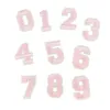 Número de costura número bordado de 0-9 adesivo de adesivo Equário de calor costure ferro em apliques de vestuário de vestuário de vestuário diy
