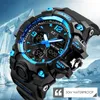 SKMEI Mode Männer Sport Quarz Dual Display Uhren Schock Widerstehen Militär Digitale Uhr Wasserdichte Armbanduhr Uhren Hombre 220407