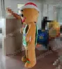 Performance Cute Gingerbread man Mascot Costumes Halloween Fancy Party Dress Cartoon Character Carnival Xmas Advertising Birthday Party Costume Outfit