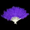Elegant Folding Feather Fan Halloween Party Stage Performances Craft Fans Christmas Halloween Party Supplies 8 Styles