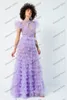 Party Dresses Ceremony Elegant Prom Dresses Ruffles Pleated Tiered Tulle Aline 220823