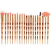 20 pièces diamant poignée pinceaux de maquillage ensemble complet d'outils de beauté fard à paupières brosse sourcil Brush230E263R7832143